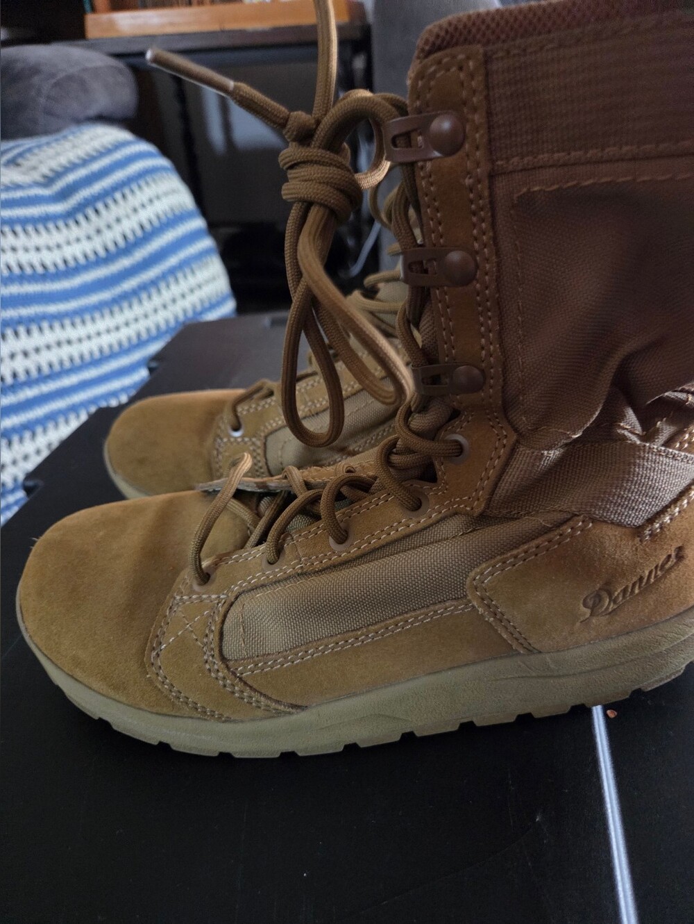 Army Danner Tan/Brown Suede Tactical Lace-Up Boots